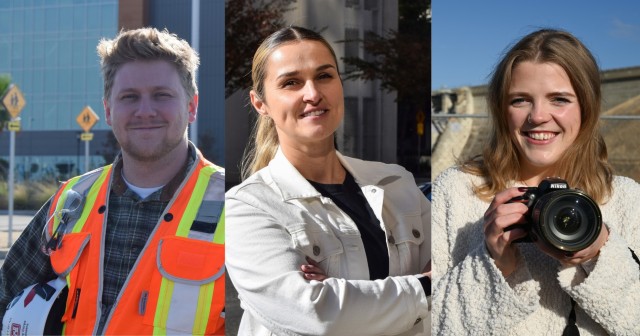 Army Fellows (from left) Emmet Ryan, mechanical engineer; Antonina Beal, contract specialist; and Samantha Boyle, public affairs specialist, showcase the diverse talents and dedication of the U.S. Army Fellows Program at the U.S. Army Corps of...