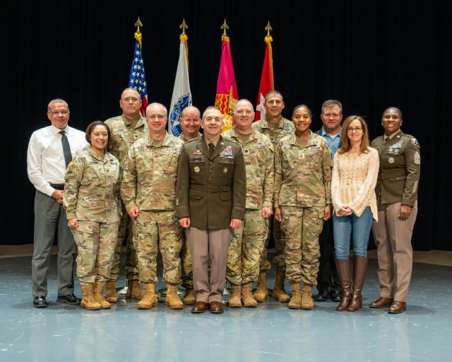 The TACOM Depot and Arsenal Commanders’ Forum, held Oct. 22-24, 2024 at the Detroit Arsenal, drew commanders and other leaders from across the organization. Pictured left to right are Mark Colley, director of the Integrated Logistics Support...