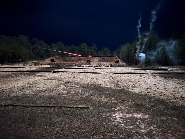Students in Infantry Officer Basic Leadership Course 02-23 execute the Night Infiltration Course during Training Week 21. (Photo courtesy of 2nd Battalion, 11th Infantry Regiment)