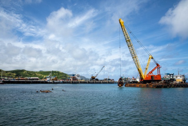 U.S. Army divers with the 7th Engineer Dive Detachment, 84th Engineer Battalion, 130th Engineer Brigade, partner with Philippines service members for a port clearance operation during Salaknib 2024 in Basco, Philippines, May 25, 2024. Salaknib is...