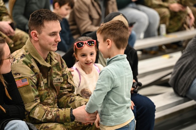 The Idaho National Guard deployed 10 UH-60 Black Hawk helicopters and more than 80 Soldiers to Fort Belvoir, Virginia, Jan. 10-11, 2025, on a year-long deployment in support of the Joint Emergency Evacuation Plan mission. Soldiers from the Idaho National Guard’s Company B, 1-183rd Assault Helicopter Battalion bid farewell to family and friends during a departure ceremony at Gowen Field Jan. 9.