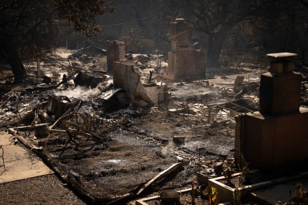 March Field Fire Emergency Services from March Air Reserve Base in Moreno Valley, Calif., assisted in fire suppression efforts against the Eaton Fire in the Altadena Neighborhood of Los Angeles, Calif., on Jan. 11, 2025. Firefi...