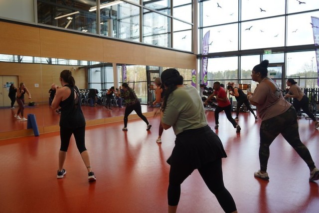 Participants tackle a CrossFit class at Fitness Day, Jan. 11, 2025, Tower Barracks, Germany.