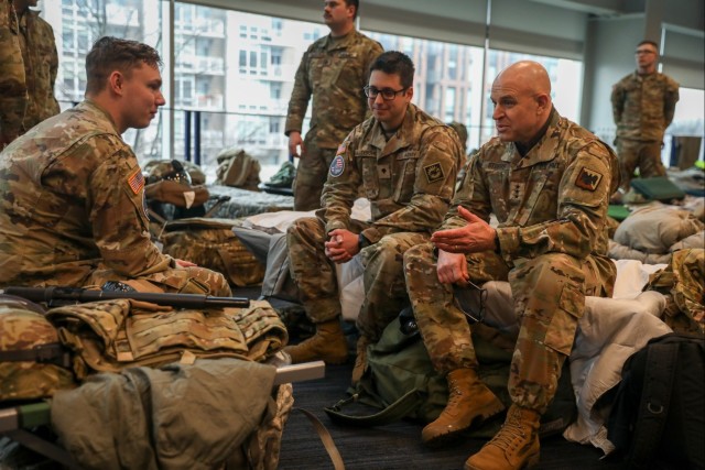 National Guard Bureau leaders meet with Guardsmen supporting 60th Presidential Inauguration