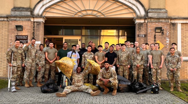 Soldiers worked together to compete in the USAG Italy Best Barracks competition.