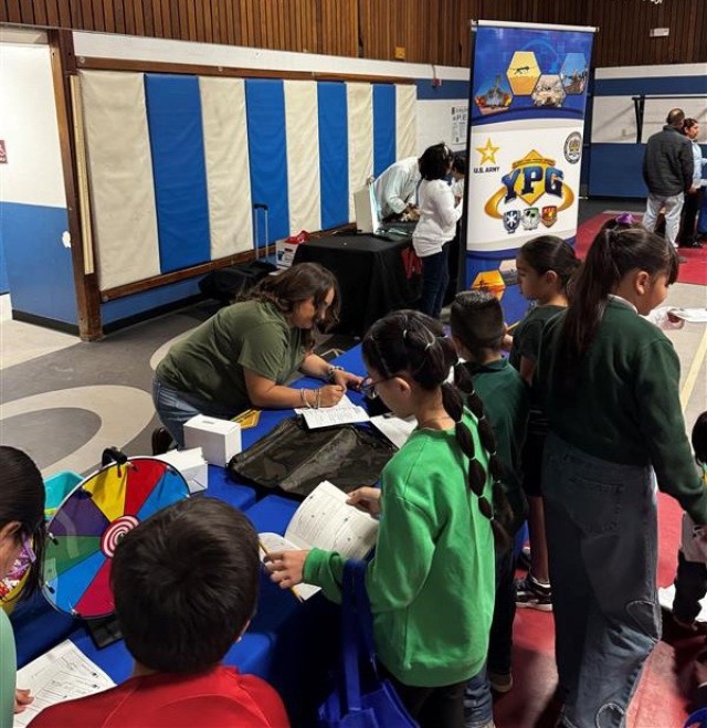 Teresa Elizalde and Janett Rios with YPG’s S1 Workforce Development Division joined students on Jan. 24, 2025, at H.L. Suverkrup. The school hosted a career fair and YPG provided one of the many career exploration booths supporting the event....