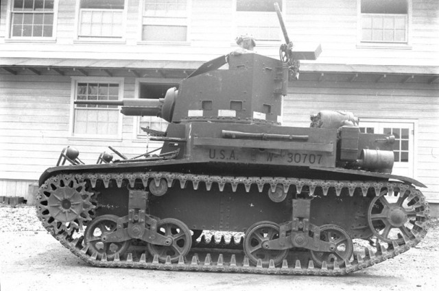 The M24A4 Light Tank with a turret-mounted 37mm gun.