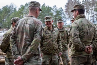 Sgt. Maj. of the Army Michael R. Weimer visits regionally aligned forces on the Eastern flank of Europe