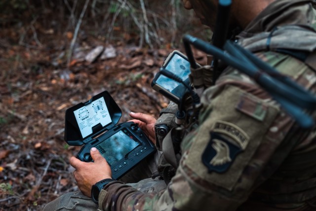 A 2/101 MBCT drone operator conducts reconnaissance.