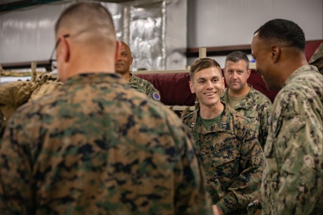 Admiral Alvin Holsey visits illegal aliens holding operations center at Naval Station Guantanamo Bay