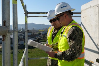 Senior U.S. Navy officer visits Army family housing construction in Vicenza