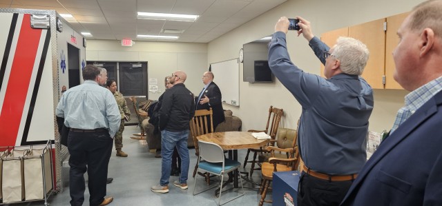 Members of the Fort McCoy (Wis.) Garrison command team and Fort McCoy personnel visit with leaders and staff of Western Technical College on Jan. 27, 2025, during a visit to a Western campus in Sparta, Wis. Fort McCoy Garrison Commander Col....