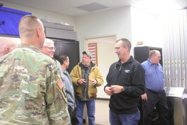 Retired Fort McCoy Fire Chief Timothy Jorgenson speaks to Fort McCoy community members Jan. 29, 2025, at Fire Station 1 during his retirement ceremony at Fort McCoy, Wis. Jorgenson retired with 32 years of service and all his years of service were...
