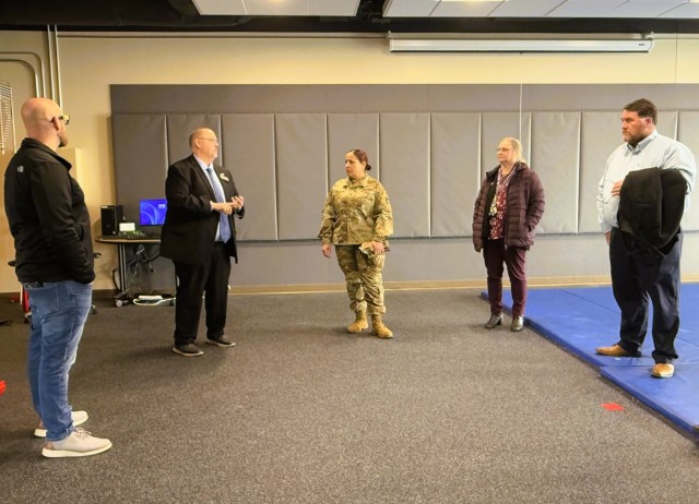 Members of the Fort McCoy (Wis.) Garrison command team and Fort McCoy personnel visit with leaders and staff of Western Technical College on Jan. 27, 2025, during a visit to a Western campus in Sparta, Wis. Fort McCoy Garrison Commander Col....