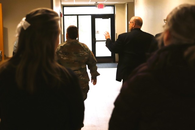 Members of the Fort McCoy (Wis.) Garrison command team and Fort McCoy personnel visit with leaders and staff of Western Technical College on Jan. 27, 2025, during a visit to a Western campus in Sparta, Wis. Fort McCoy Garrison Commander Col....