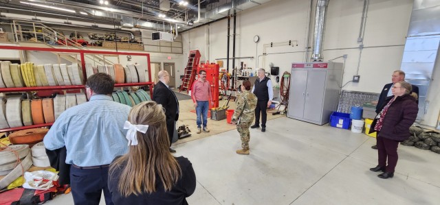 Members of the Fort McCoy (Wis.) Garrison command team and Fort McCoy personnel visit with leaders and staff of Western Technical College on Jan. 27, 2025, during a visit to a Western campus in Sparta, Wis. Fort McCoy Garrison Commander Col....