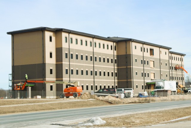 January 2025 barracks construction operations for South Barracks Project at Fort McCoy