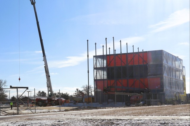 January 2025 barracks construction operations for East Barracks Project at Fort McCoy