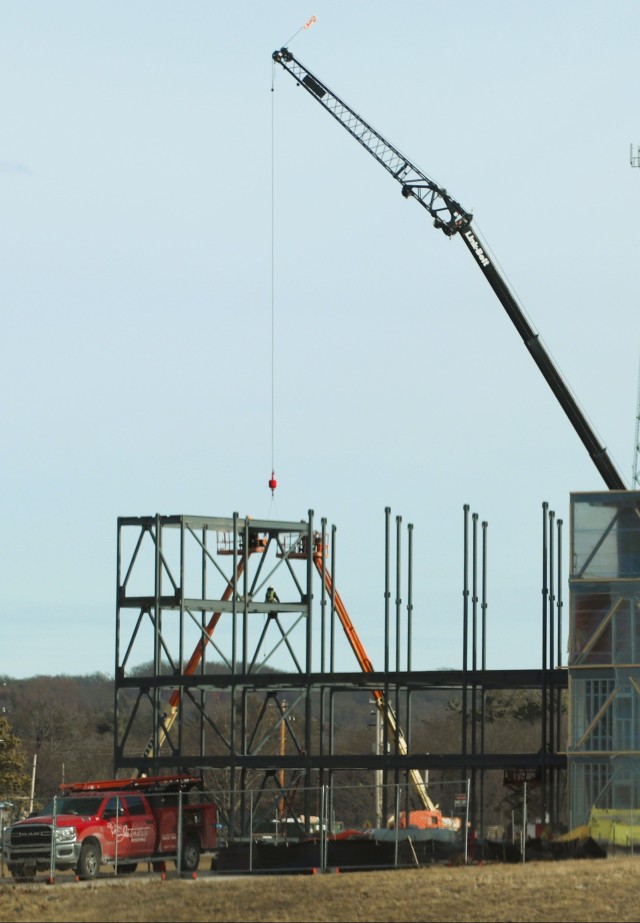 January 2025 barracks construction operations for East Barracks Project at Fort McCoy