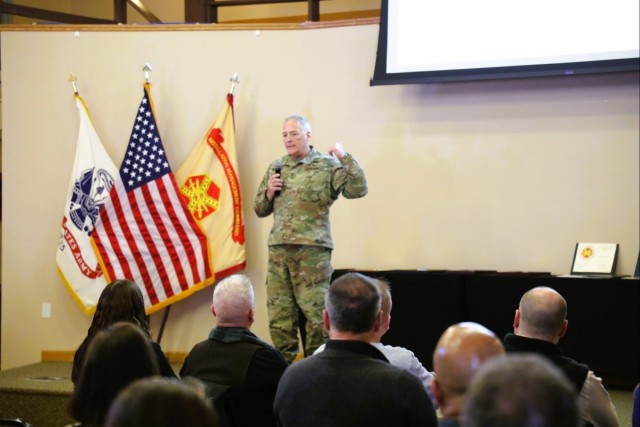 Fort McCoy Garrison commander, command team hold first town hall meeting for workforce for 2025