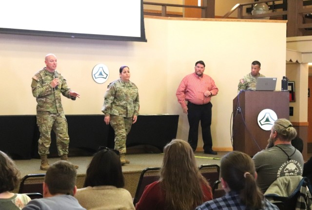 Fort McCoy Garrison commander, command team hold first town hall meeting for workforce for 2025
