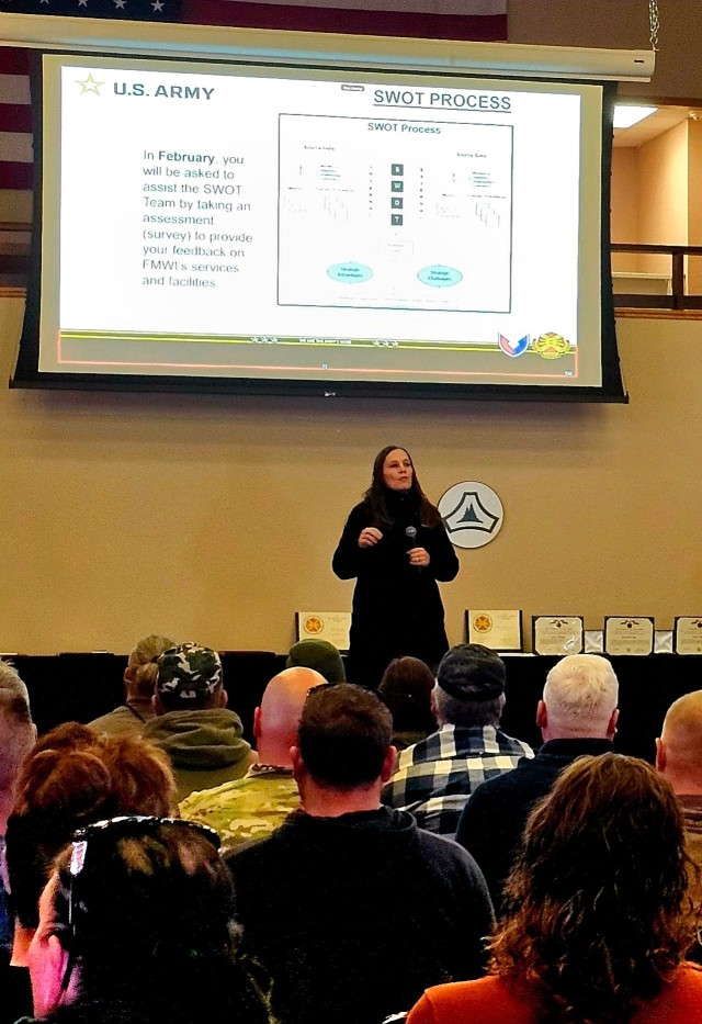 Fort McCoy Garrison commander, command team hold first town hall meeting for workforce for 2025