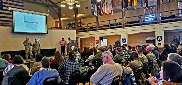 Fort McCoy Garrison commander, command team hold first town hall meeting for workforce for 2025