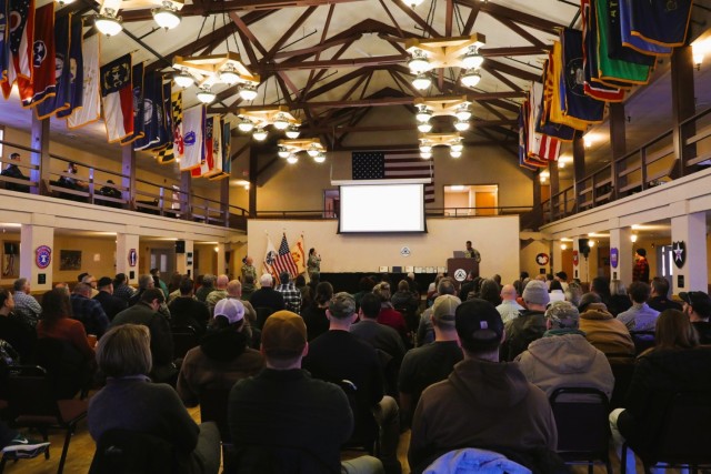 Fort McCoy Garrison commander, command team hold first town hall meeting for workforce for 2025