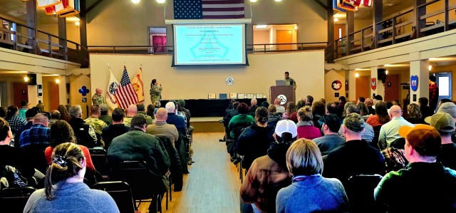 Fort McCoy Garrison commander, command team hold first town hall meeting for workforce for 2025