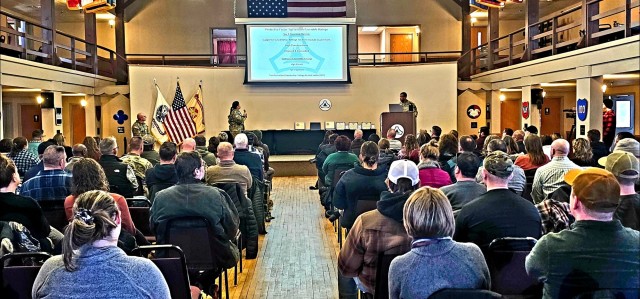 Fort McCoy Garrison commander, command team hold first town hall meeting for workforce for 2025