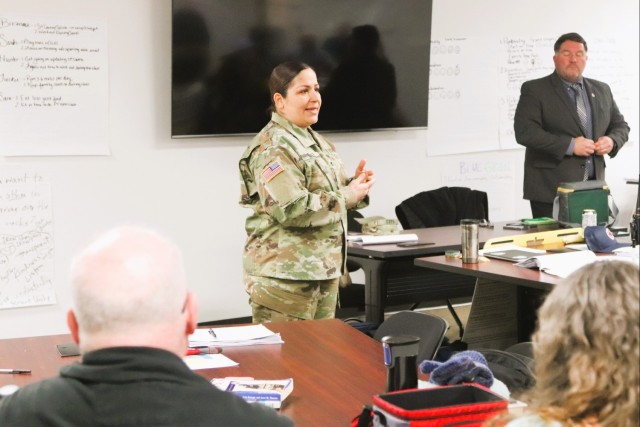 Fort McCoy Garrison command team members hold ‘lunch & learn’ with CES Intermediate Course students