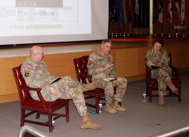 Army senior leaders participate in a panel discussion