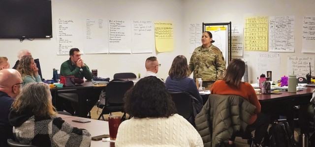 Fort McCoy Garrison command team members hold ‘lunch & learn’ with CES Intermediate Course students