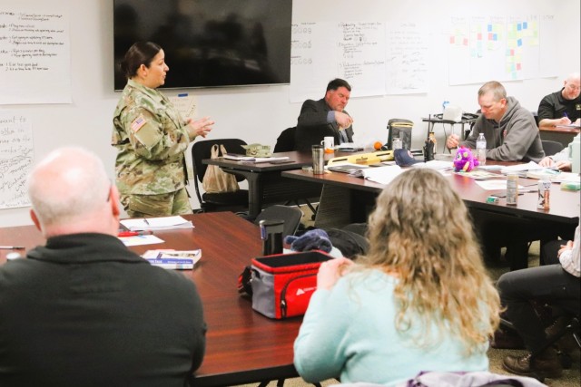 Fort McCoy Garrison command team members hold ‘lunch & learn’ with CES Intermediate Course students