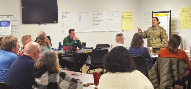 Fort McCoy Garrison command team members hold ‘lunch & learn’ with CES Intermediate Course students