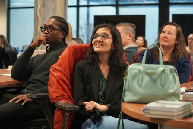 Members of the fifth cohort of the U.S. Army Tank-automotive and Armaments Command (TACOM) Mentorship Program gather for a Jan. 29, 2025, kickoff event at the Detroit Arsenal.