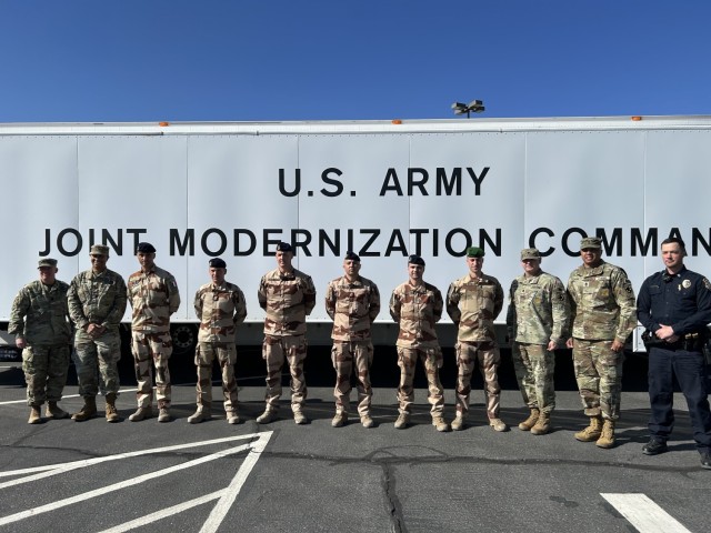 French Soldiers Coined by Fort Irwin Command Teams