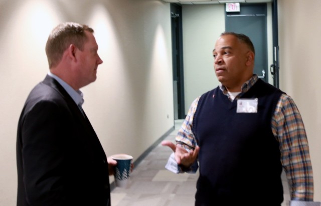 Good conversations lead to good ideas at the First Army strategic planning symposium.