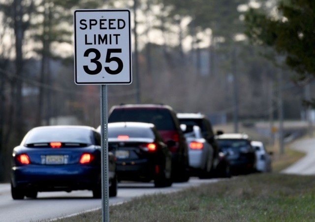 The speed limit on Fowler between Dodd and Mills roads changed from 45 to 35 mph in 2023.