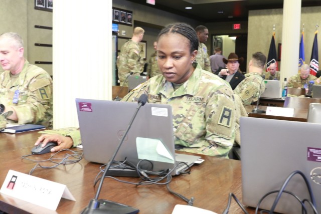 First Army TSSWG attendees gather to talk readiness and partnerships.