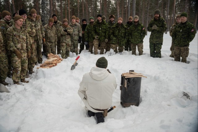 10th Mountain, 11th Airborne Division, Canadian Soldiers Train on Finnish Tents
