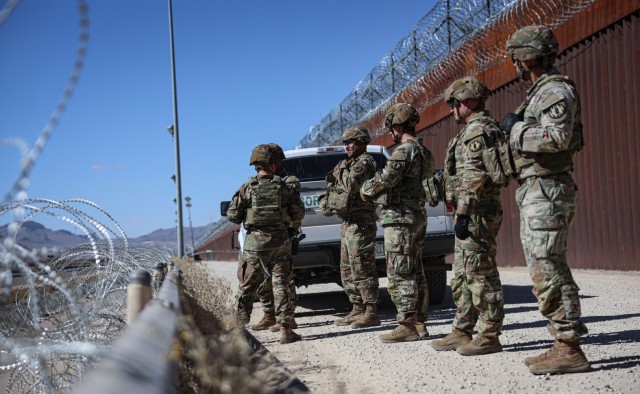 U.S. Soldiers assigned to the 89th Military Police Brigade conduct detection and monitoring operations along the Southern Border in El Paso, Texas on Feb. 15, 2025. U.S. Northern Command is working together with the Department of Homeland...