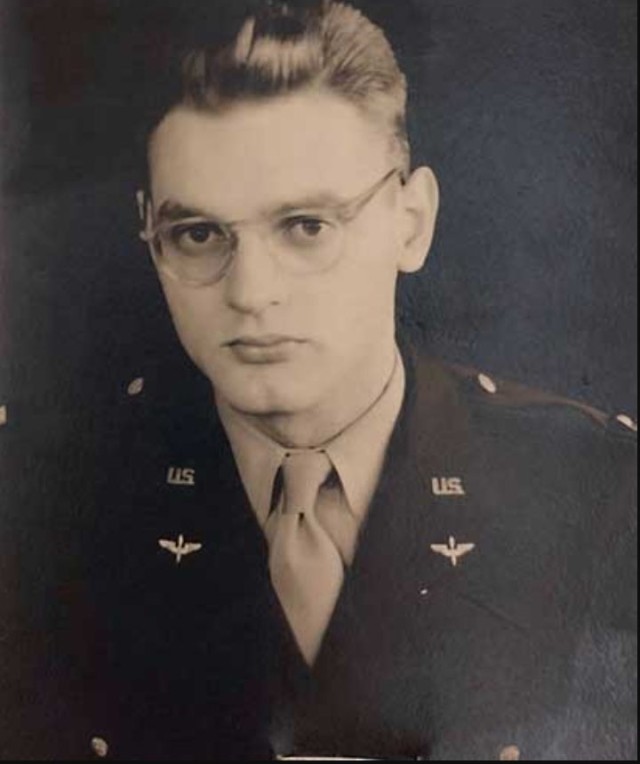 John B. Goodenough in his Army Air Force uniform during World War II.