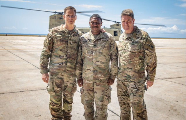 US Army South Soldiers make a soaring commitment by reenlisting over Guantanamo Bay