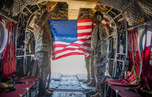US Army South Soldiers make a soaring commitment by reenlisting over Guantanamo Bay