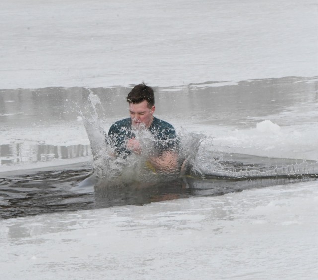 Fort Drum law enforcement takes a plunge to promote