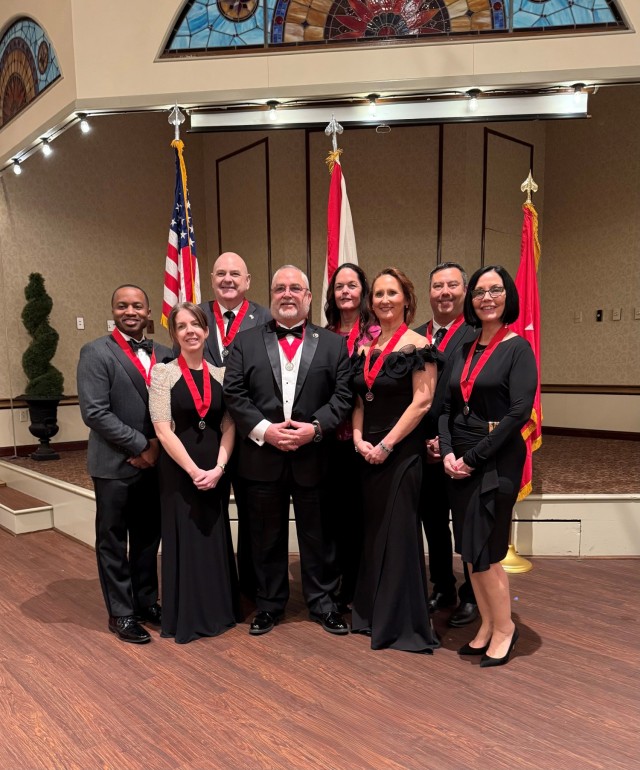 ACC-RSA executive director, Mr. Joseph A. Giunta Jr., poses with the organization's Order of St. Barbara inductees
