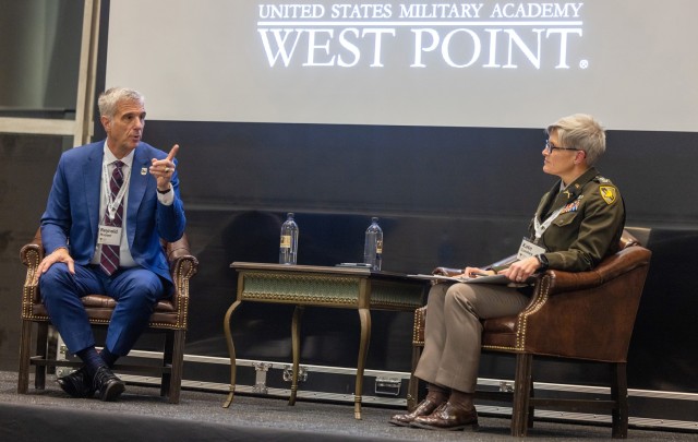 Retired Lt. Gen. and current CEO of LA28, Reynold Hoover, was the keynote speaker during the final evening of the three-day McDonald Conference of Leaders of Character (MCLC) on March 8 at the West Point Club....