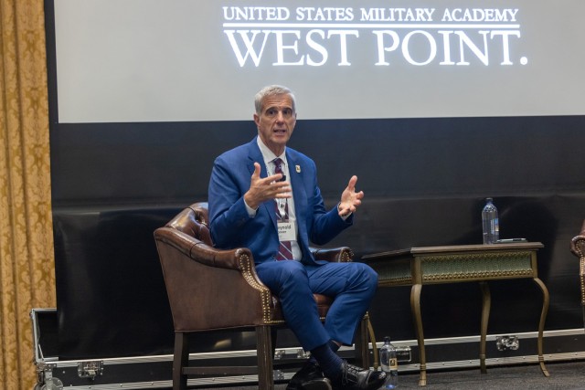 Retired Lt. Gen. and current CEO of LA28, Reynold Hoover, was the keynote speaker during the final evening of the three-day McDonald Conference of Leaders of Character (MCLC) on March 8 at the West Point Club....