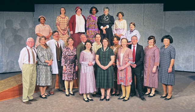 VICENZA, Italy - Cast members of the current production of Soldiers’ Theatre pose after a dress rehearsal March 4, 2025.
